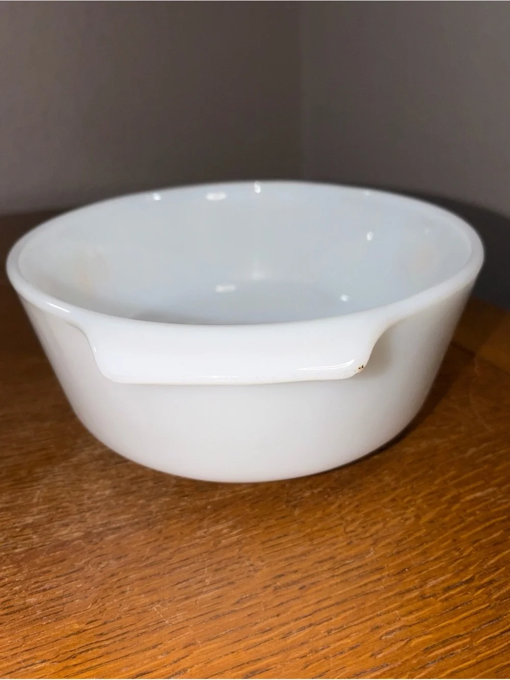FIRE-KING Gingham Flowers Casserole Dish 1.5QT Milk Glass Vintage Anchor Hocking